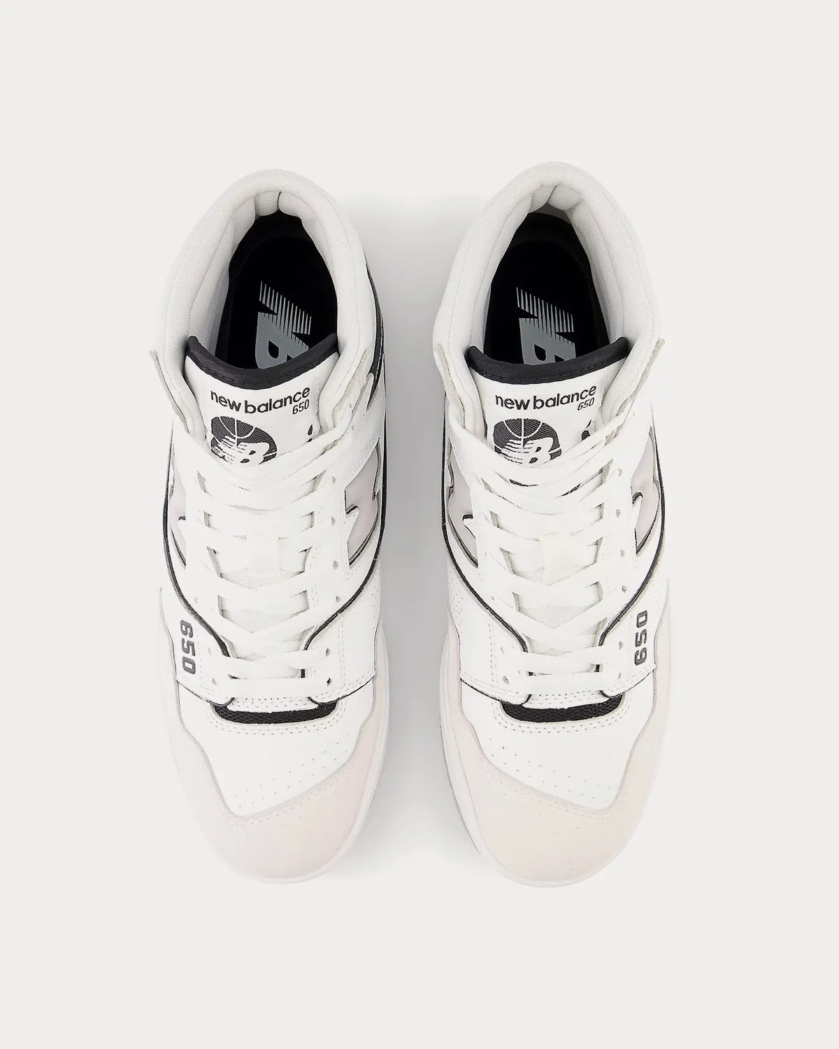 650 White / Black / Angora High Top Sneakers