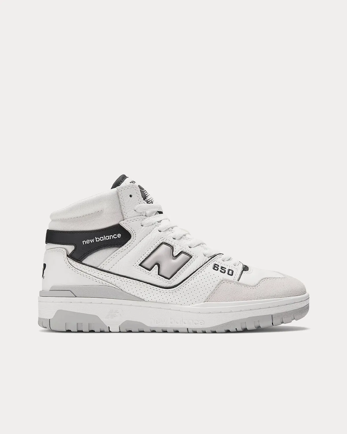 650 White / Black / Angora High Top Sneakers