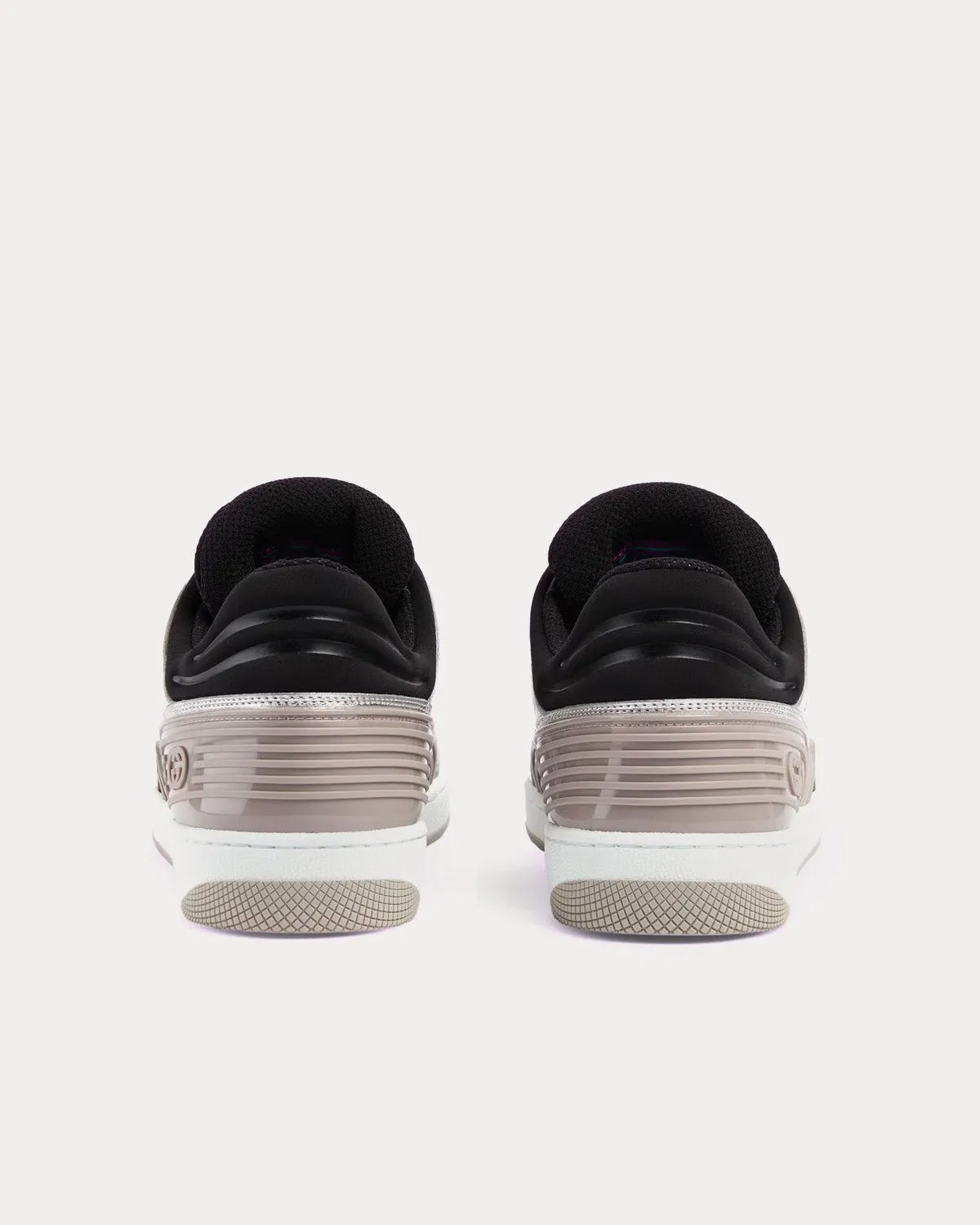 Basket Leather Silver Metallic Low Top Sneakers