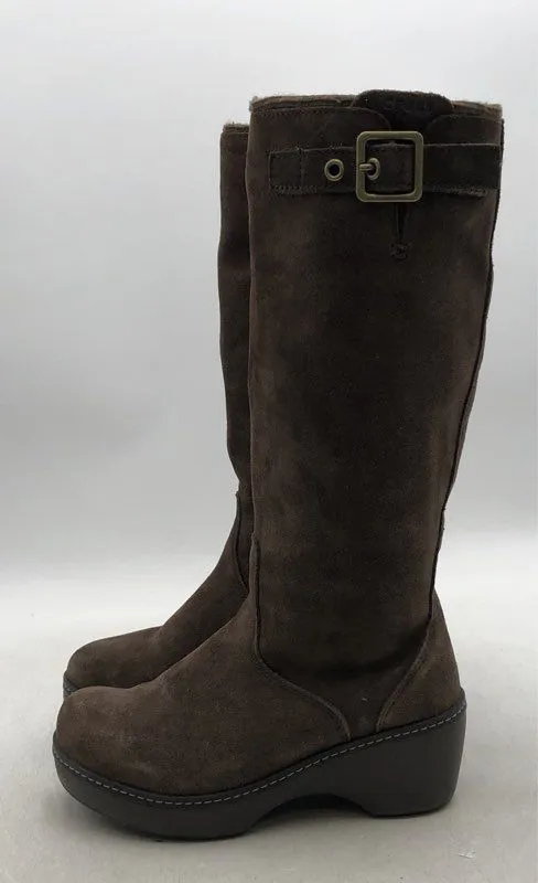 Crocs Women's Cobbler 11553 Brown Round Toe Knee-High Winter Boots - Size 6