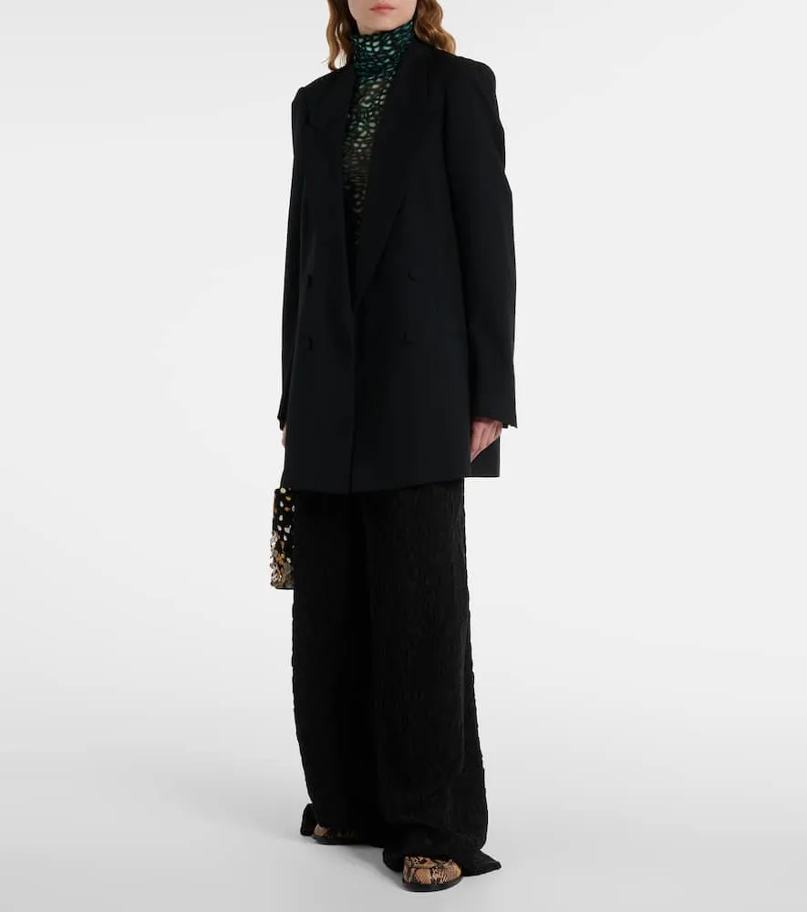 Dries Van Noten Snake-effect leather loafers