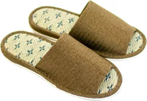 OKA Tatami Slippers, Made in Japan (Grass & Root, Japanese)
