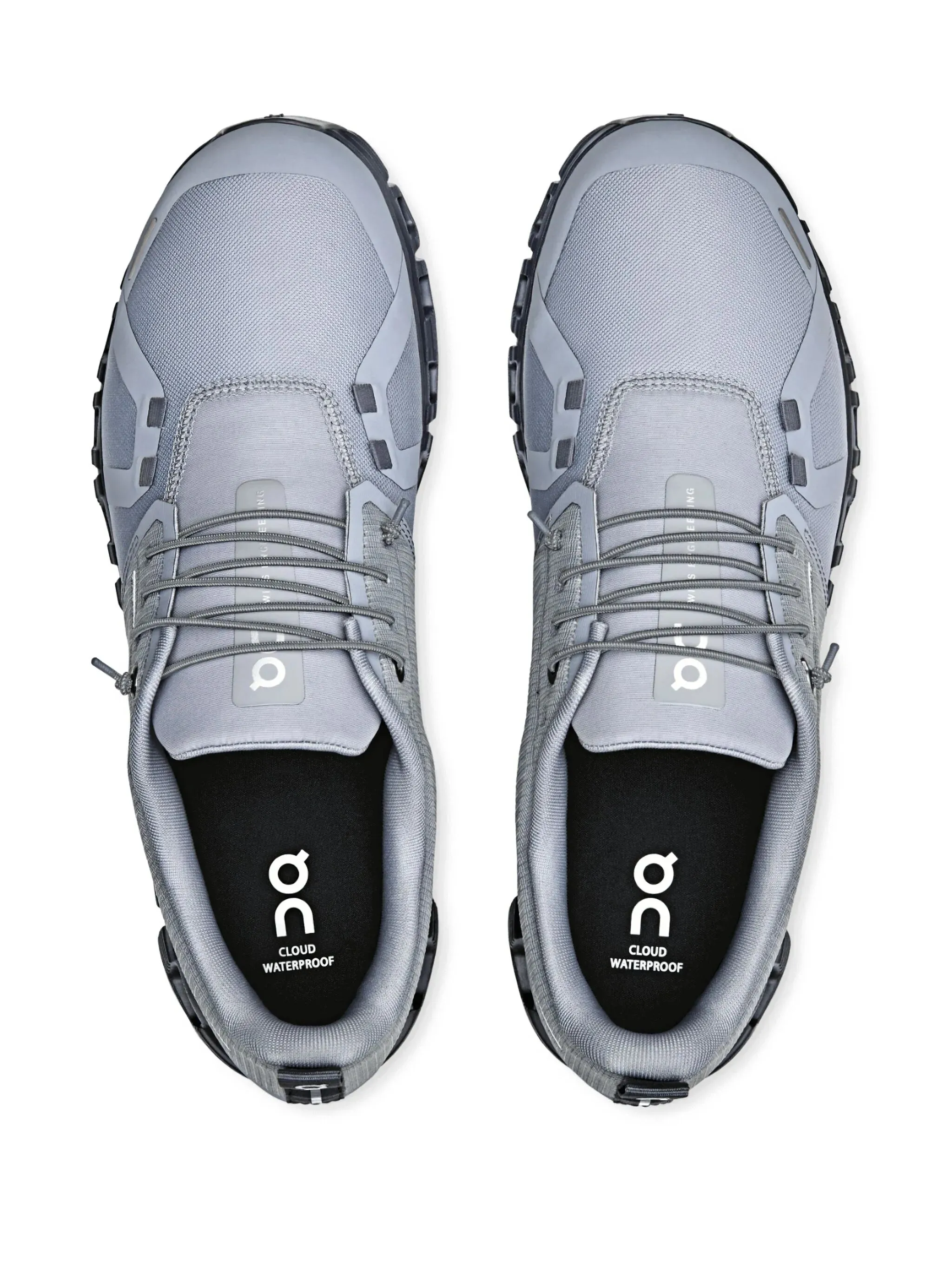 On Running Men's Cloud 6 Waterproof Athletic Shoe - Alloy/Wolf