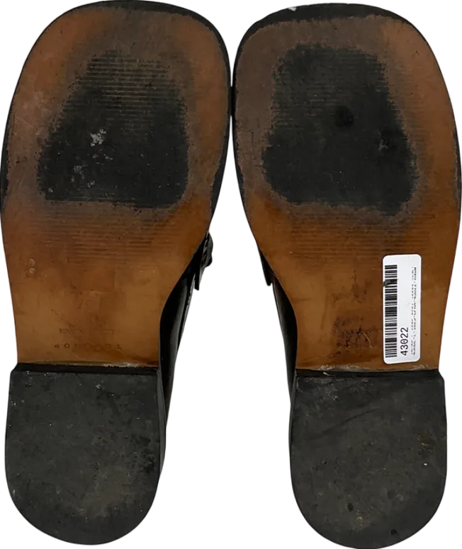 Topshop Cole Premium Leather Square Toe Loafers In Brown UK 4 EU 37 👠