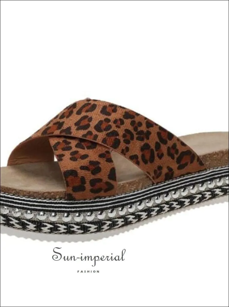 Women Red Summer Open Toe Platform Casual Slippers Ladies Outdoor Flip Flops X Shape