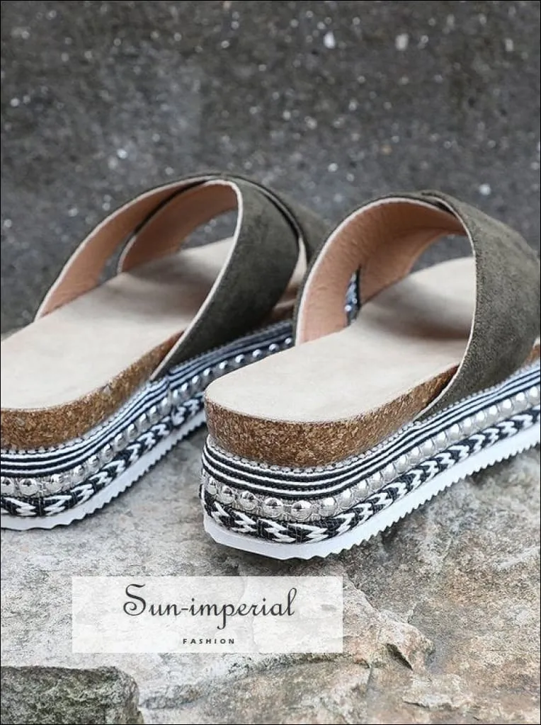 Women Red Summer Open Toe Platform Casual Slippers Ladies Outdoor Flip Flops X Shape