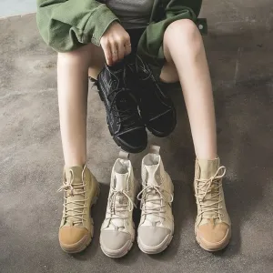 Women's British Street Style High Top Martin Boots